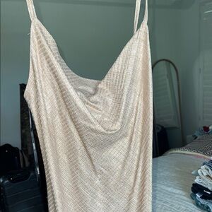 Forever 21 Shimmering Tan Mini Dress